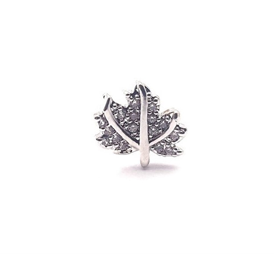 ARETES HOJA ZIRCONIA