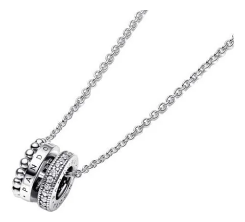 COLLAR PANDORA CUENTAS Y ZIRCONIAS 