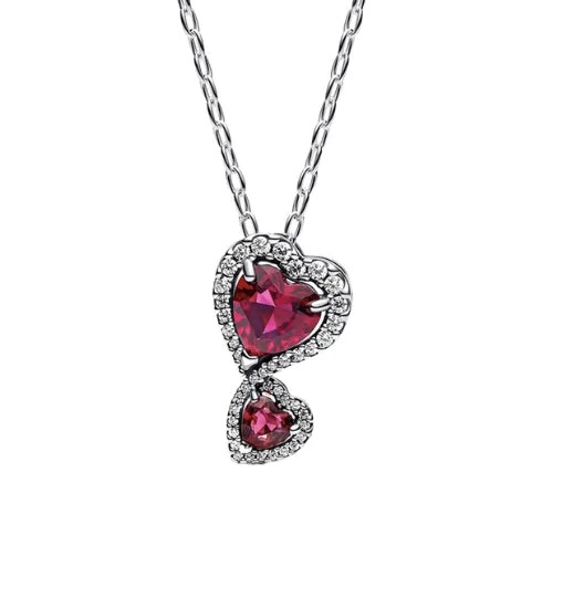 COLLAR DOBLE CORAZON VERTICAL 