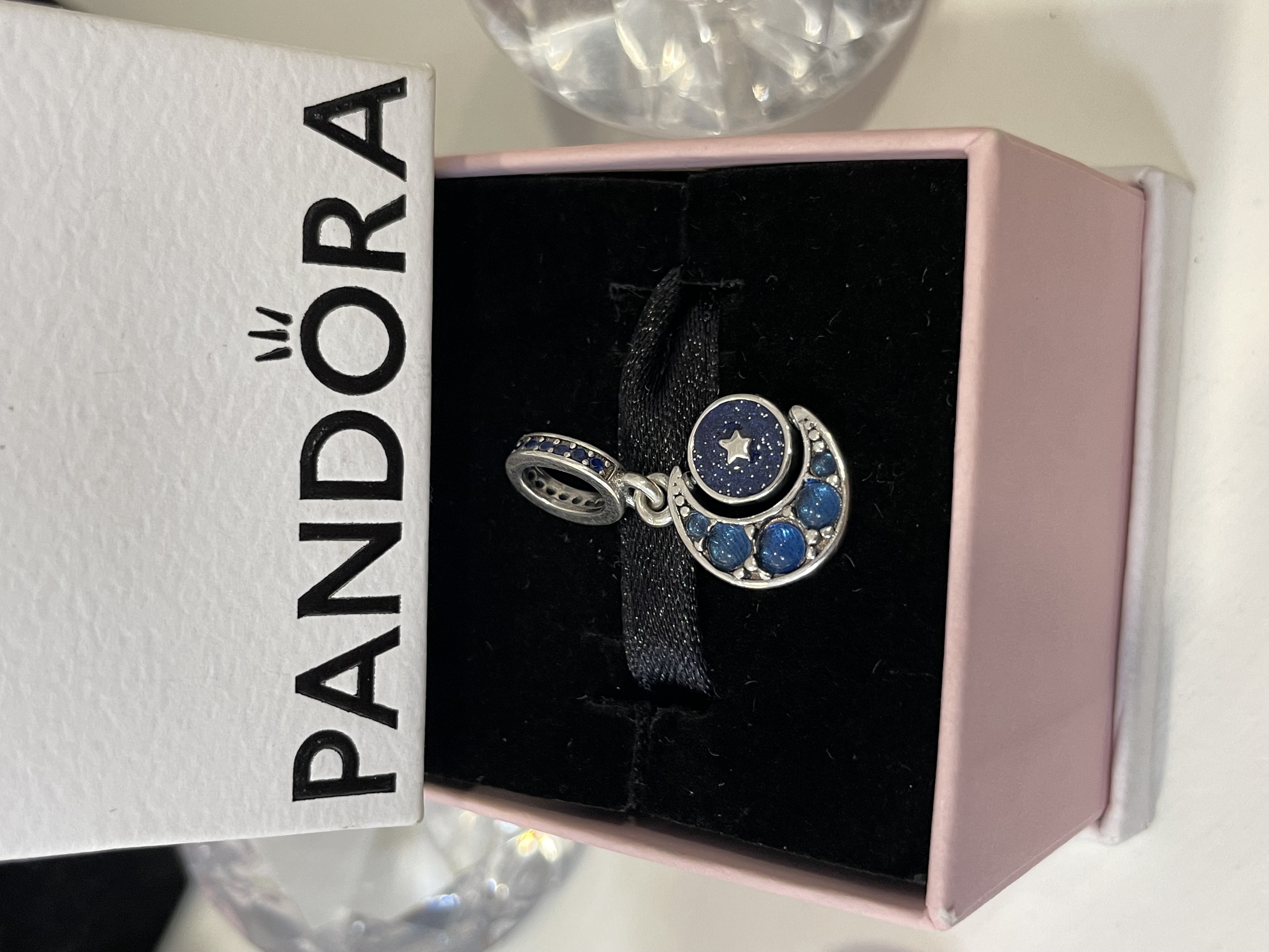 CHARM LUNA AZUL COLGANTE