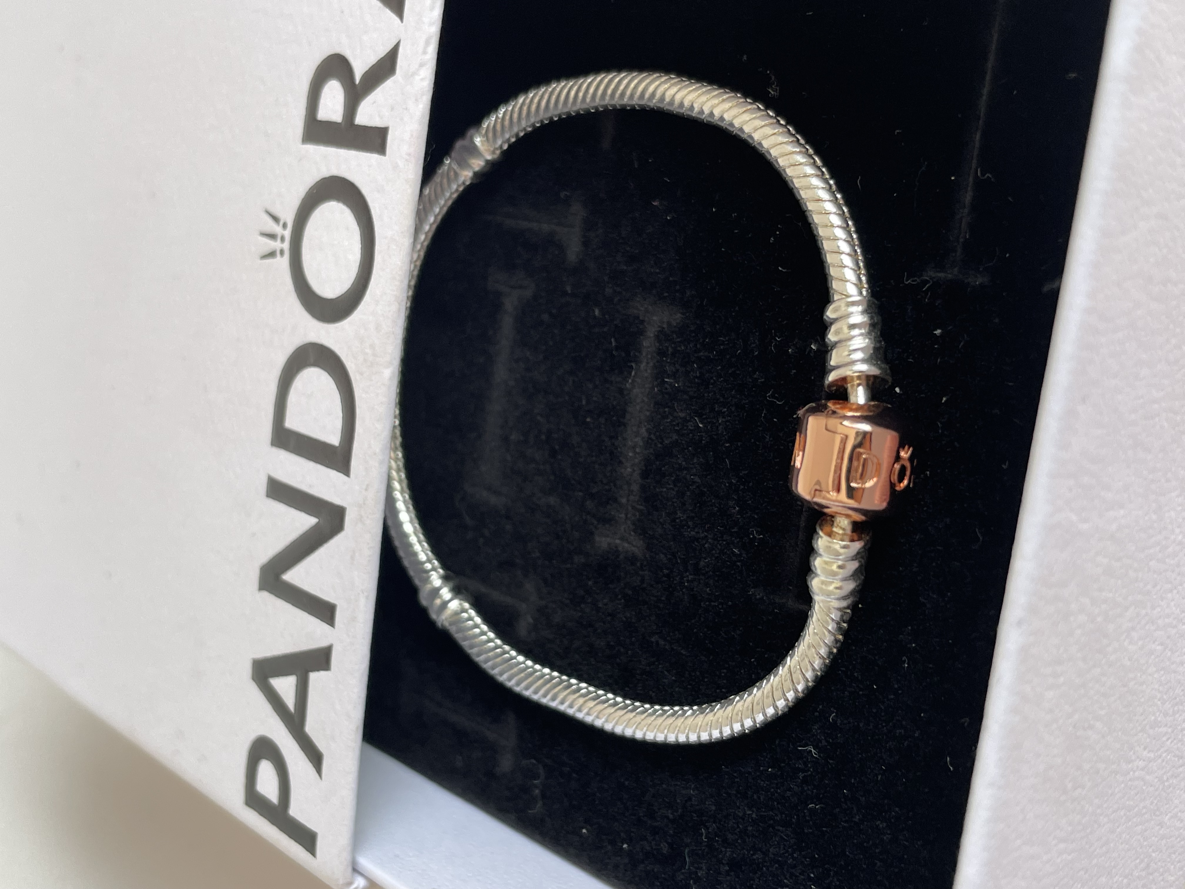 PULSERA CIERRE BARRIL ROSE GOLD 
