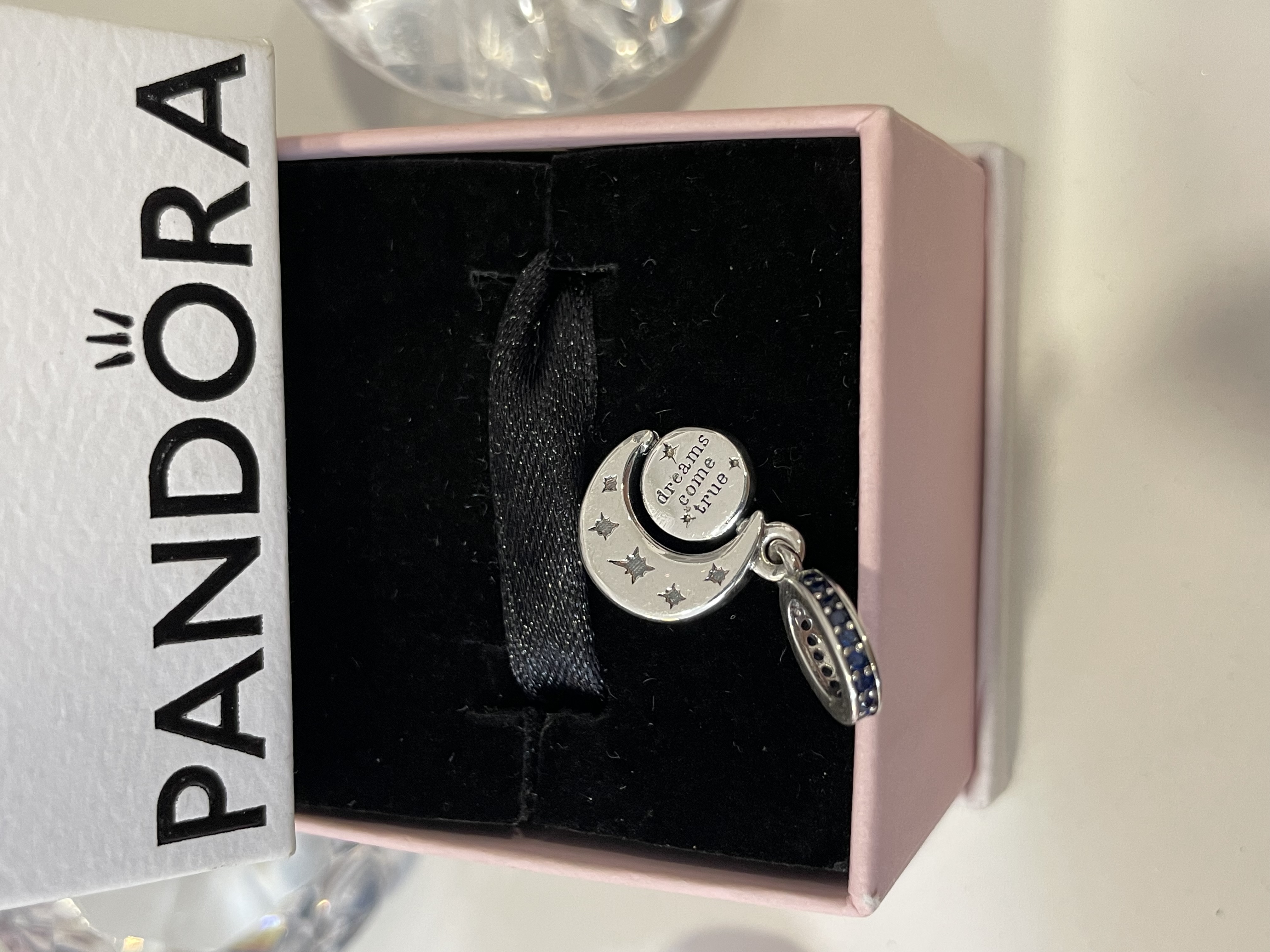 CHARM LUNA AZUL COLGANTE