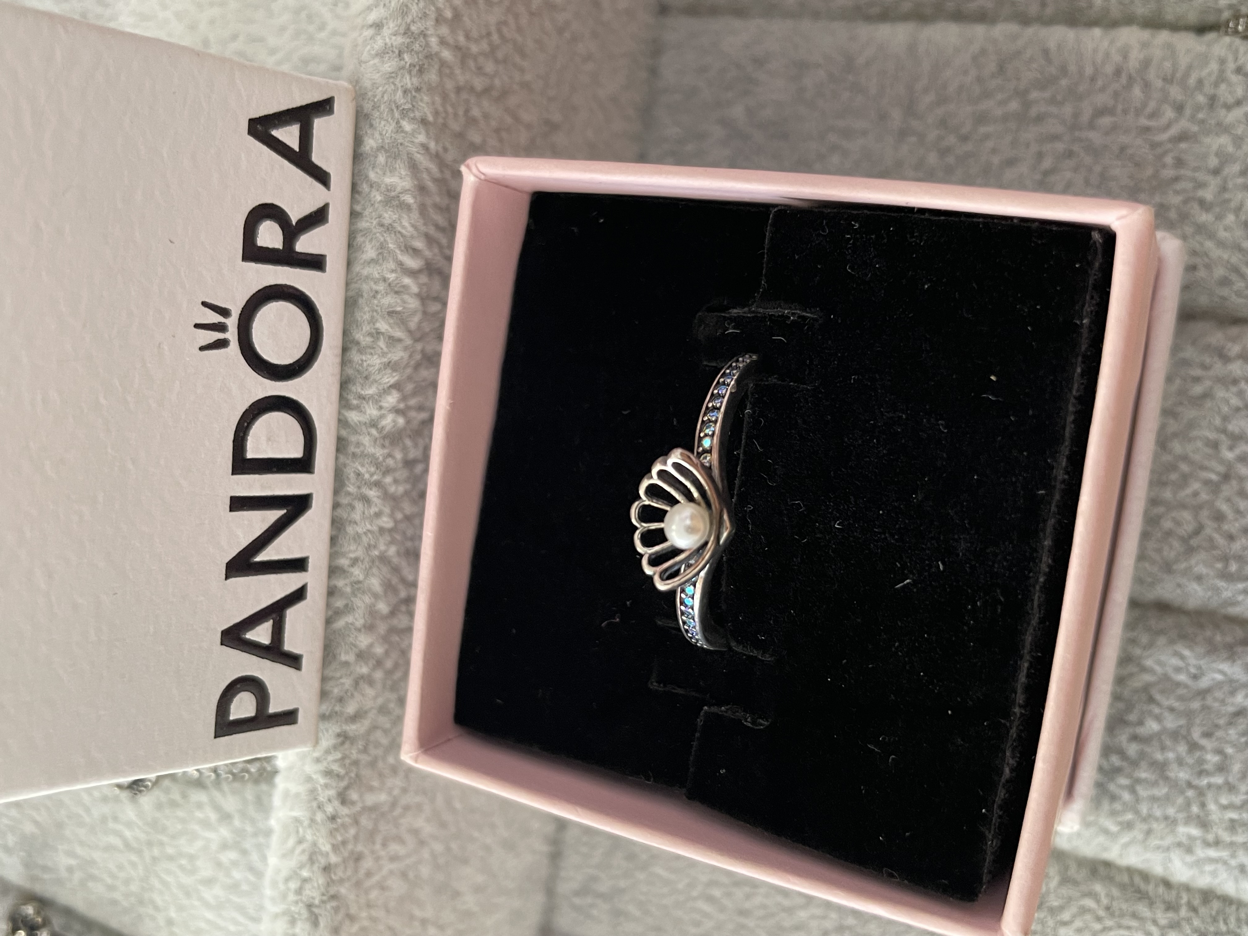 ANILLO CONCHA Y PERLA 