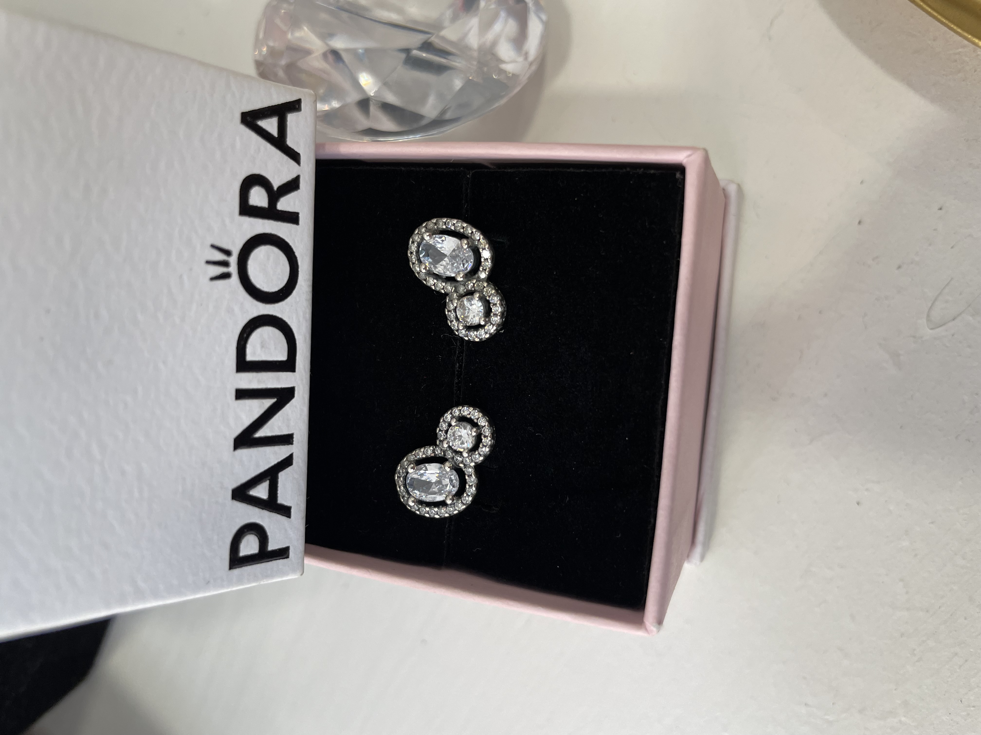 ARETES PIEDRA DOBLE CON ZIRCONIA