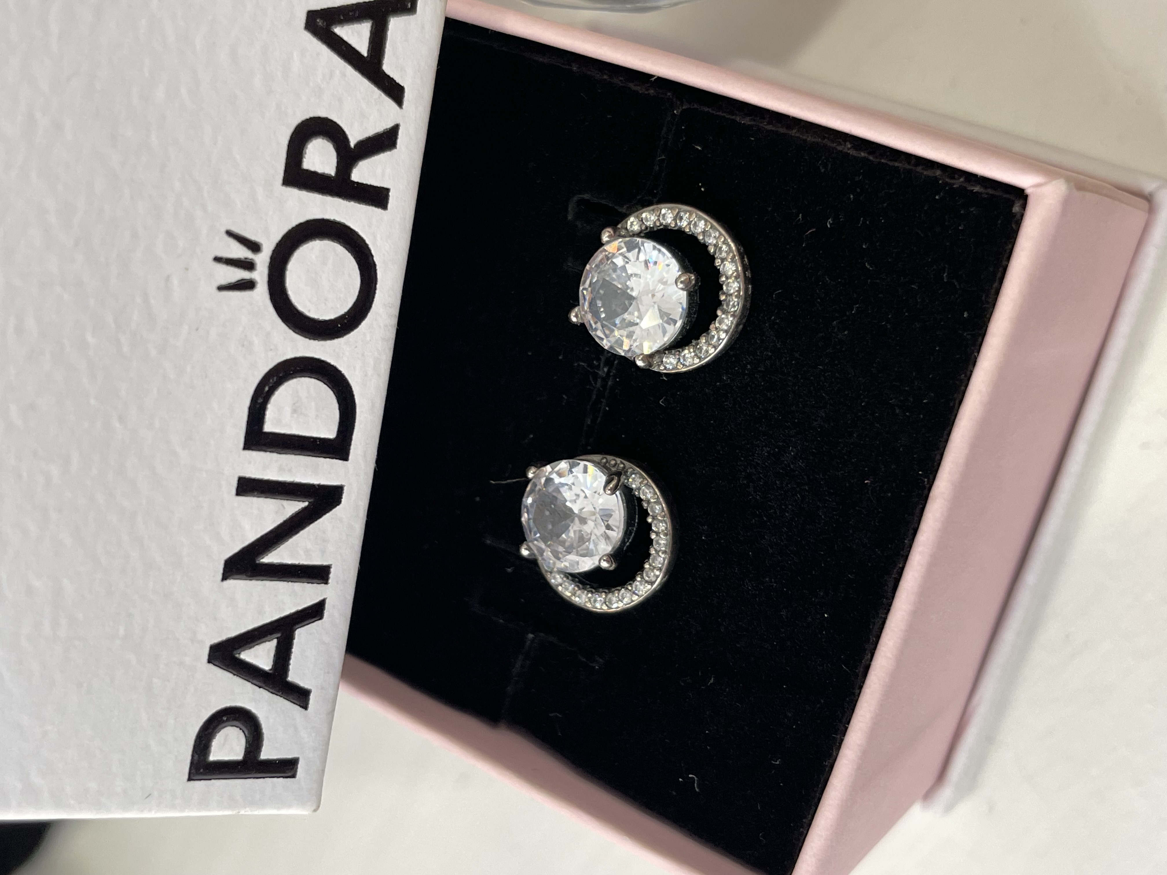 ARETES PIEDRA HALO ZIRCONIA PLATA