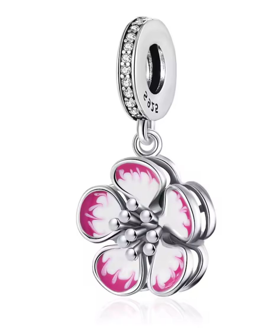 CHARM FLOR ROSA 5 PETALOS