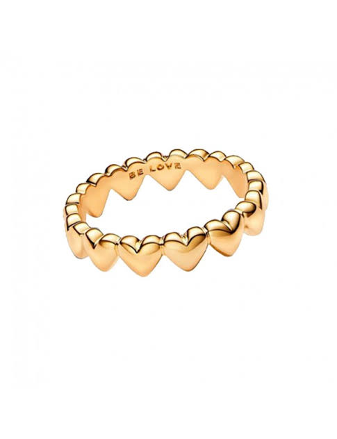 ANILLO CORAZONES DORADOS