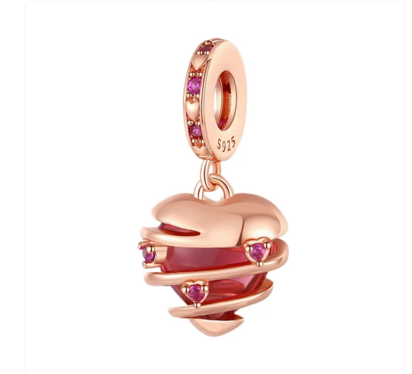 CHARM CORAZÓN LEAL ROSE GOLD