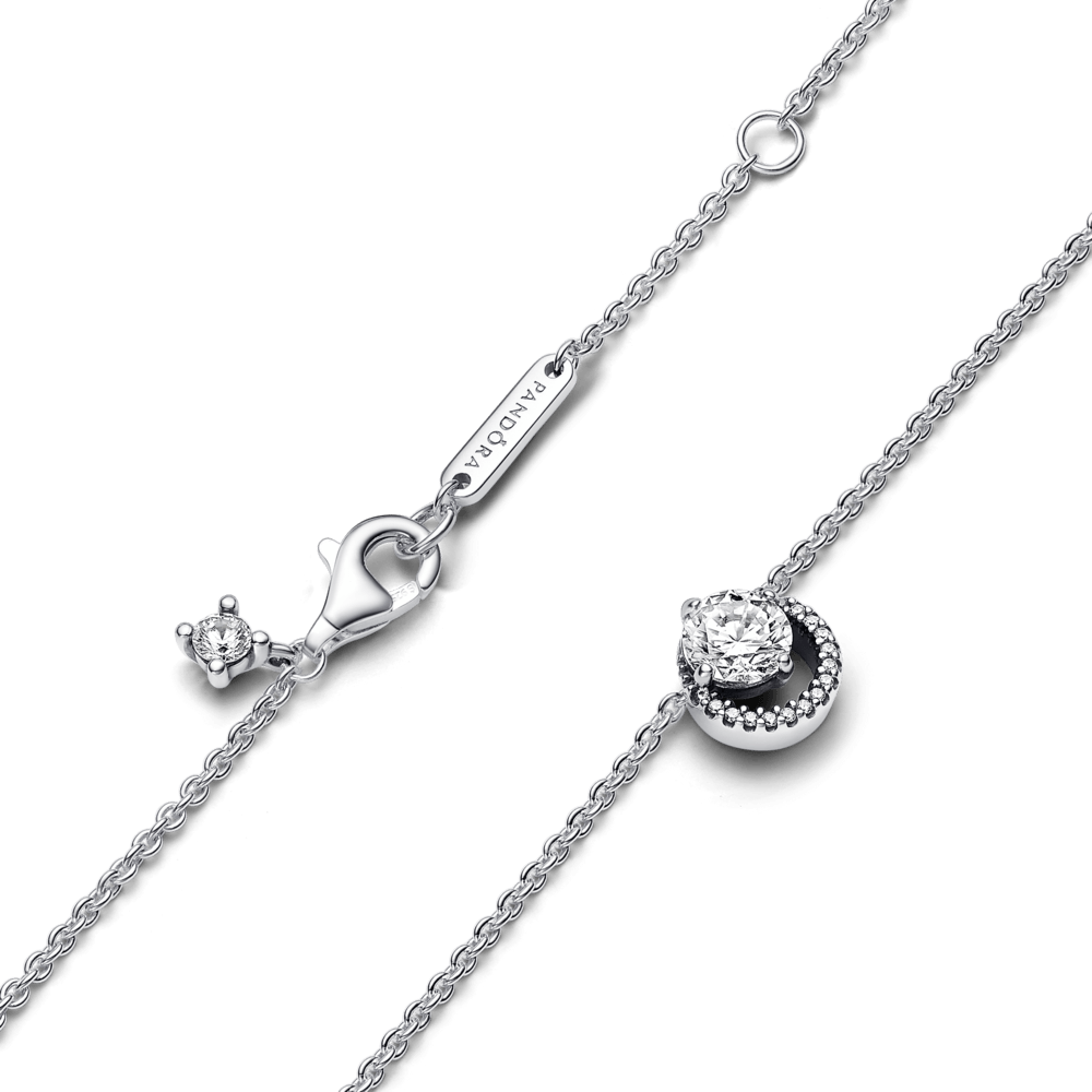 COLLAR ZIRCONIA CON HALO REDONDO