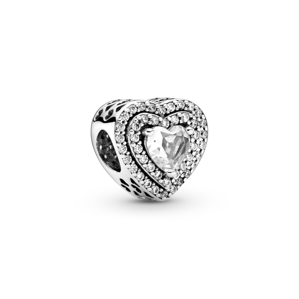 CHARM CORAZON DOBLE BORDE ZIRCONIAS