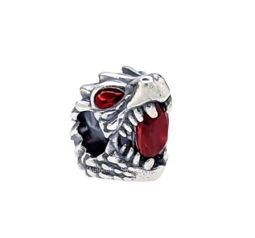 CHARM GOT CABEZA DRAGON PLATA