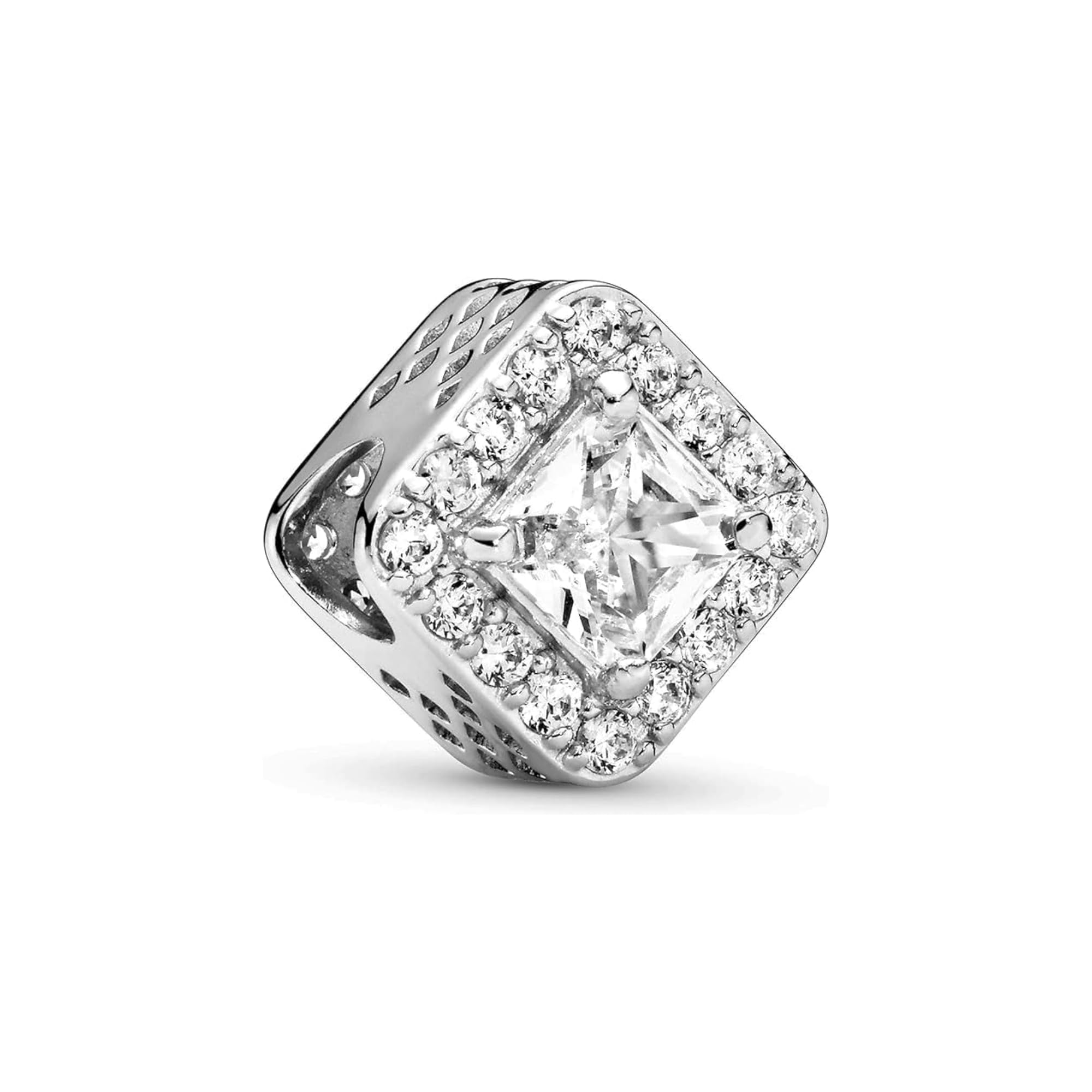 CHARM CUADRADO PLATA BORDE