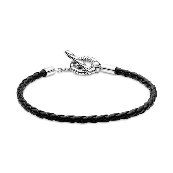 PULSERA BROCHE T NEGRA