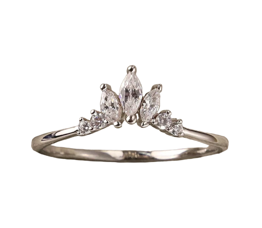 ANILLO TIARA 3 PLATA