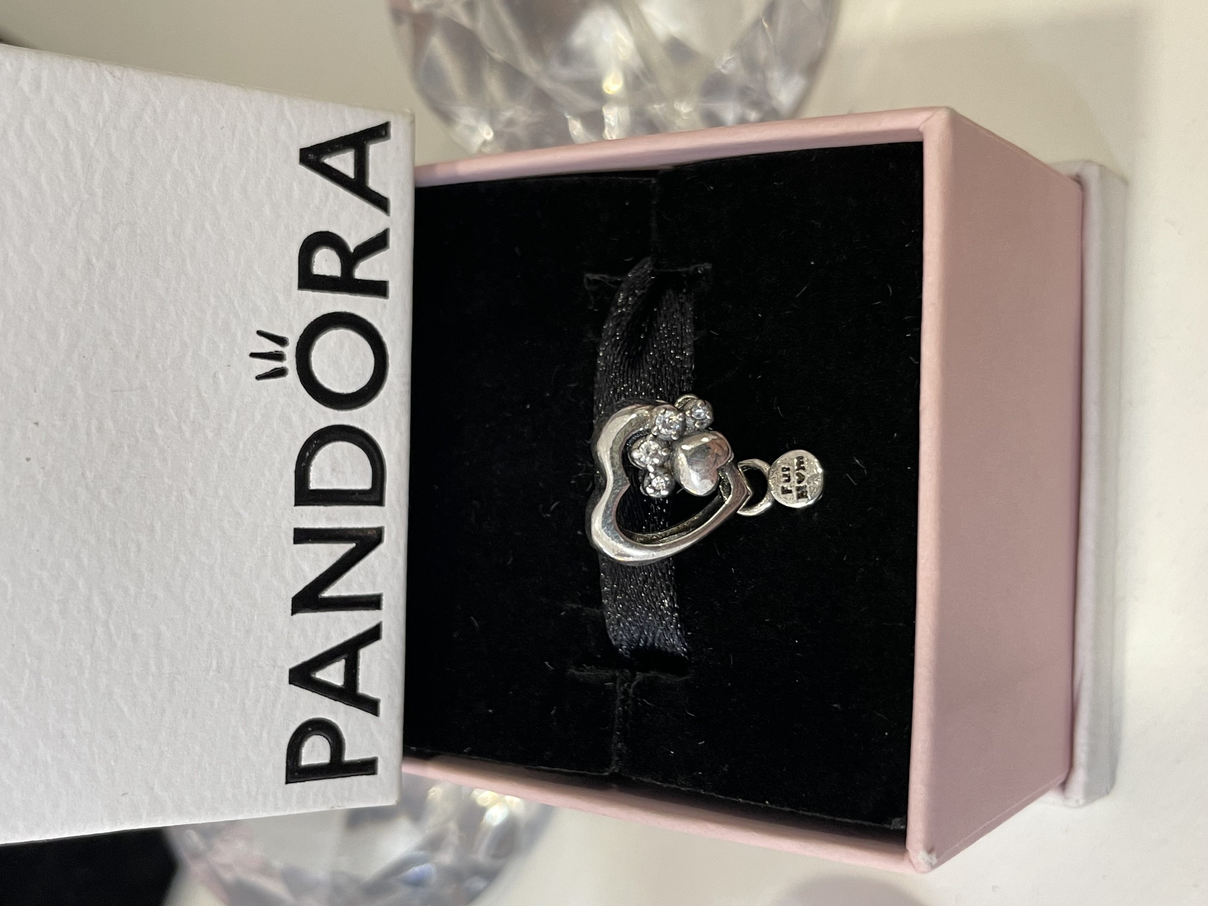 CHARM CORAZON CON HUELLA PLATA