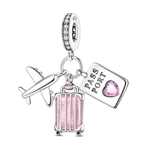 CHARM TRIPLE MALETA ROSA 