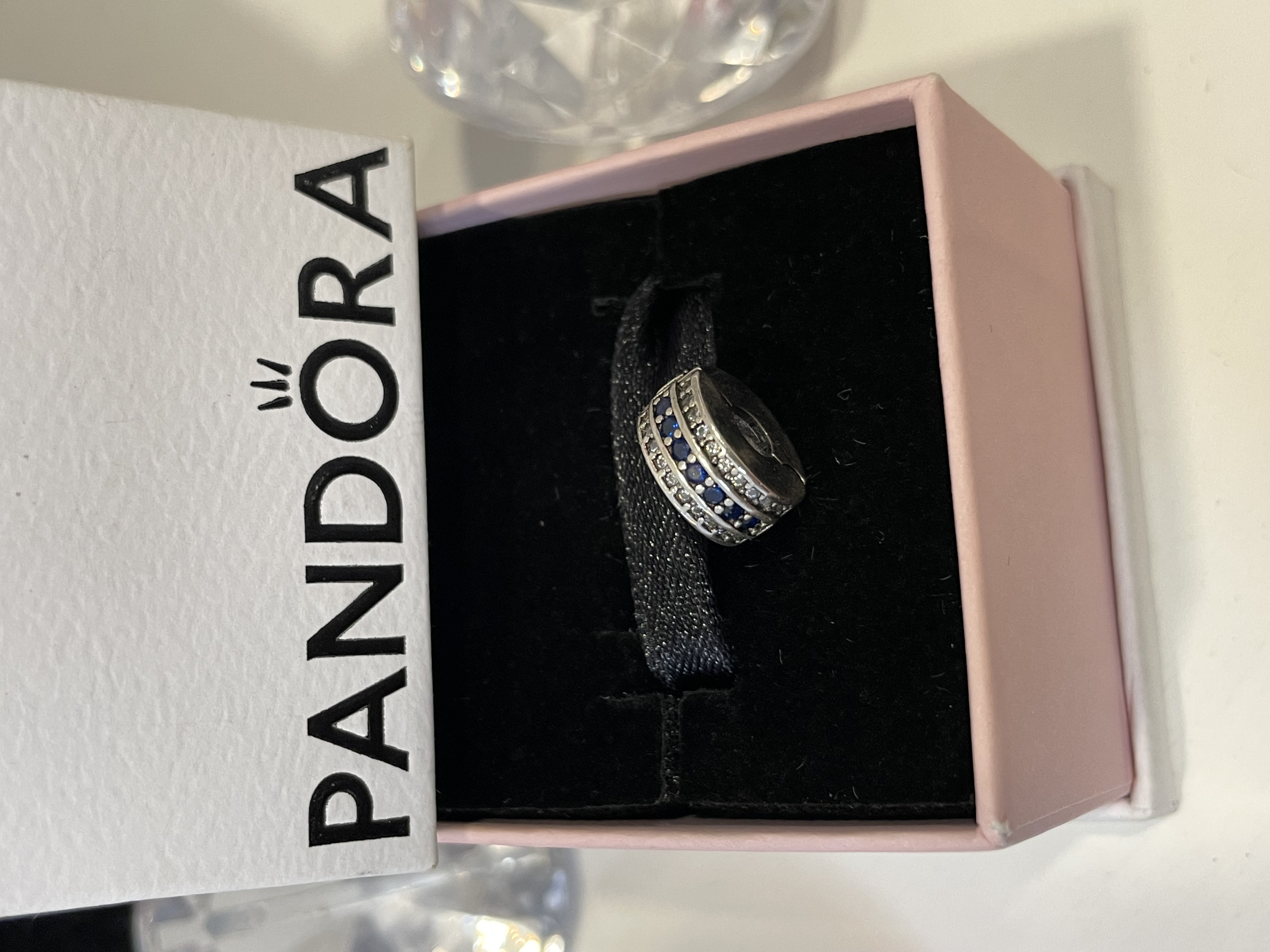 CLIP PIEDRAS AZULES Y PLATA