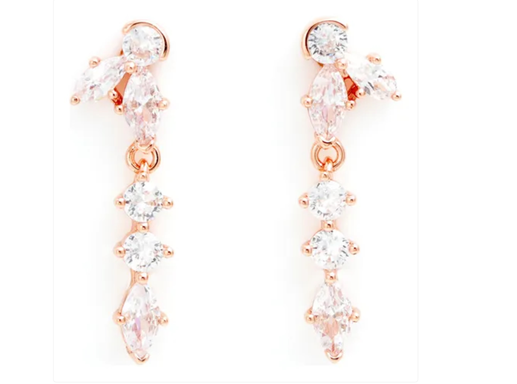 ARETE COLGANTE ROSE GOLD ZIRCONIAS