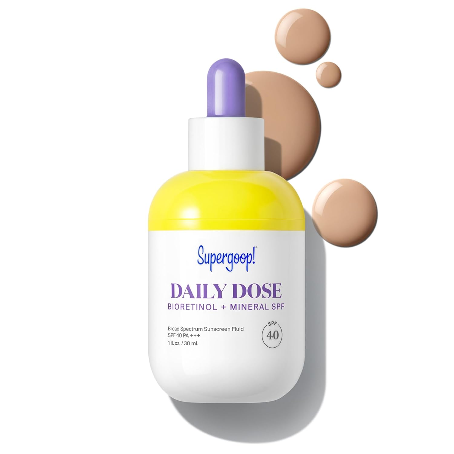 Daily Dose Bioretinol + Mineral SPF 40 with Bakuchiol, 1 fl oz - Supergoop!