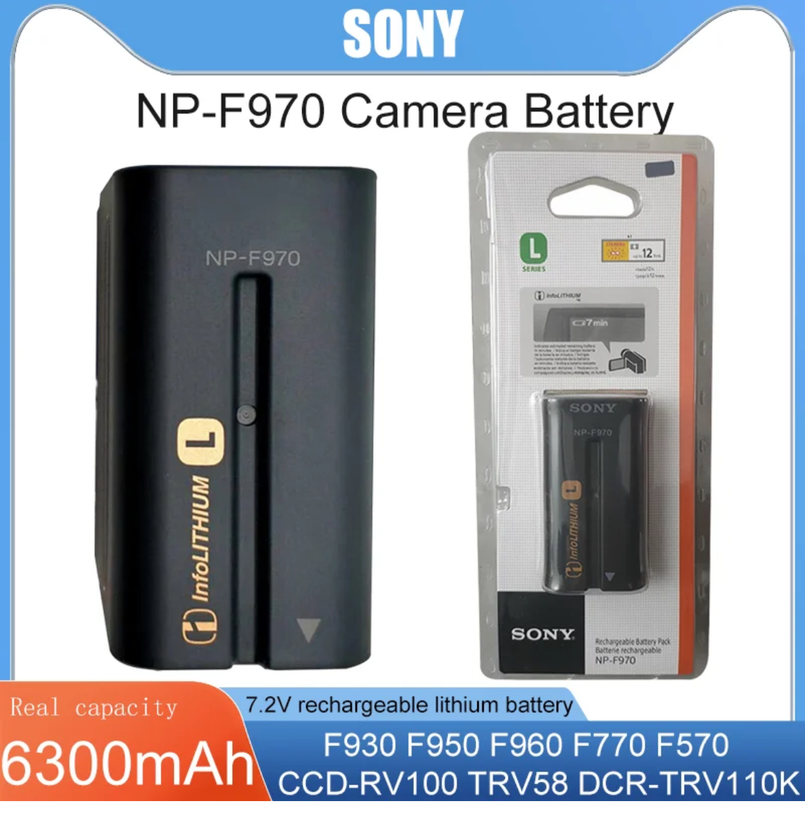 Batterie pour caméra Sony NP-F970