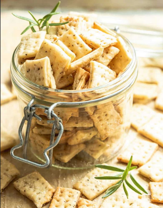Cheesey Parmesan Herb Mini Crackers - GF/Sourdough 