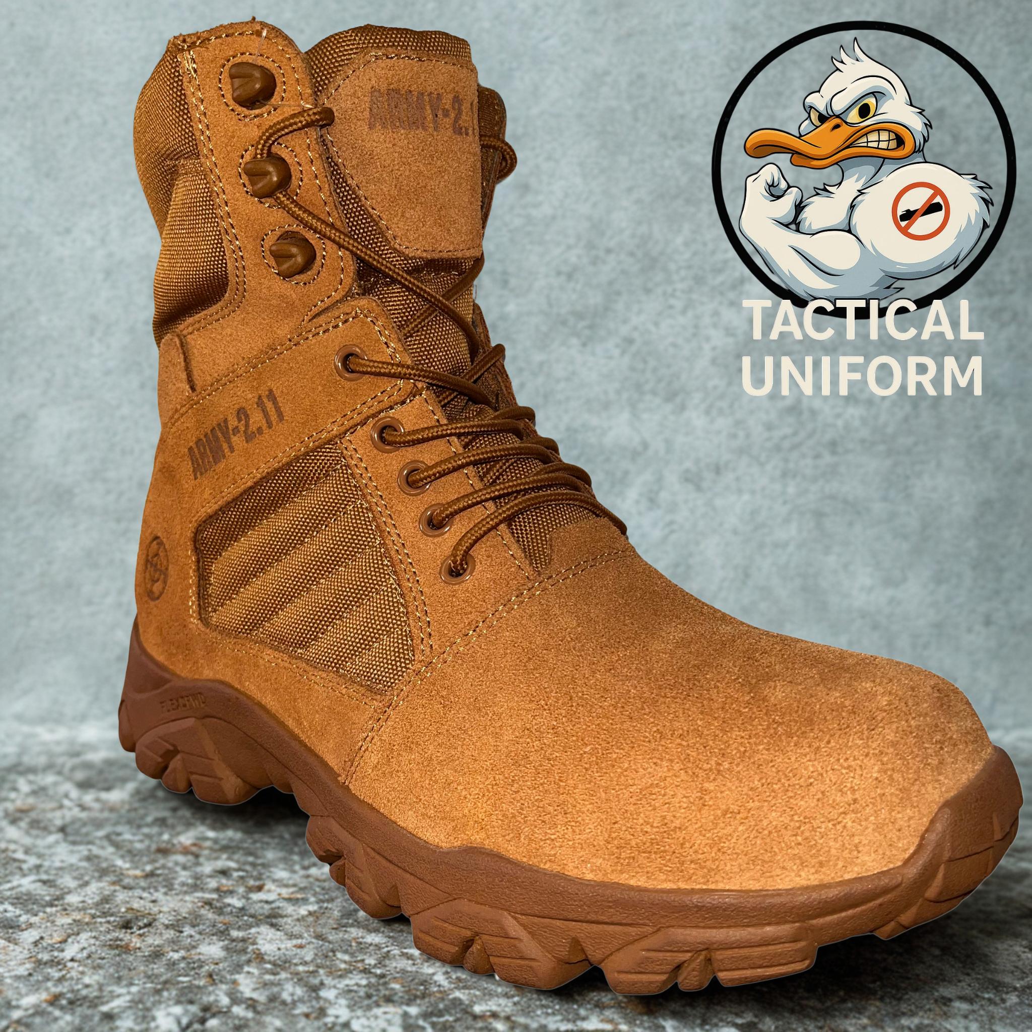 Bota ARMY confeccionado en cuero y cordura premium 