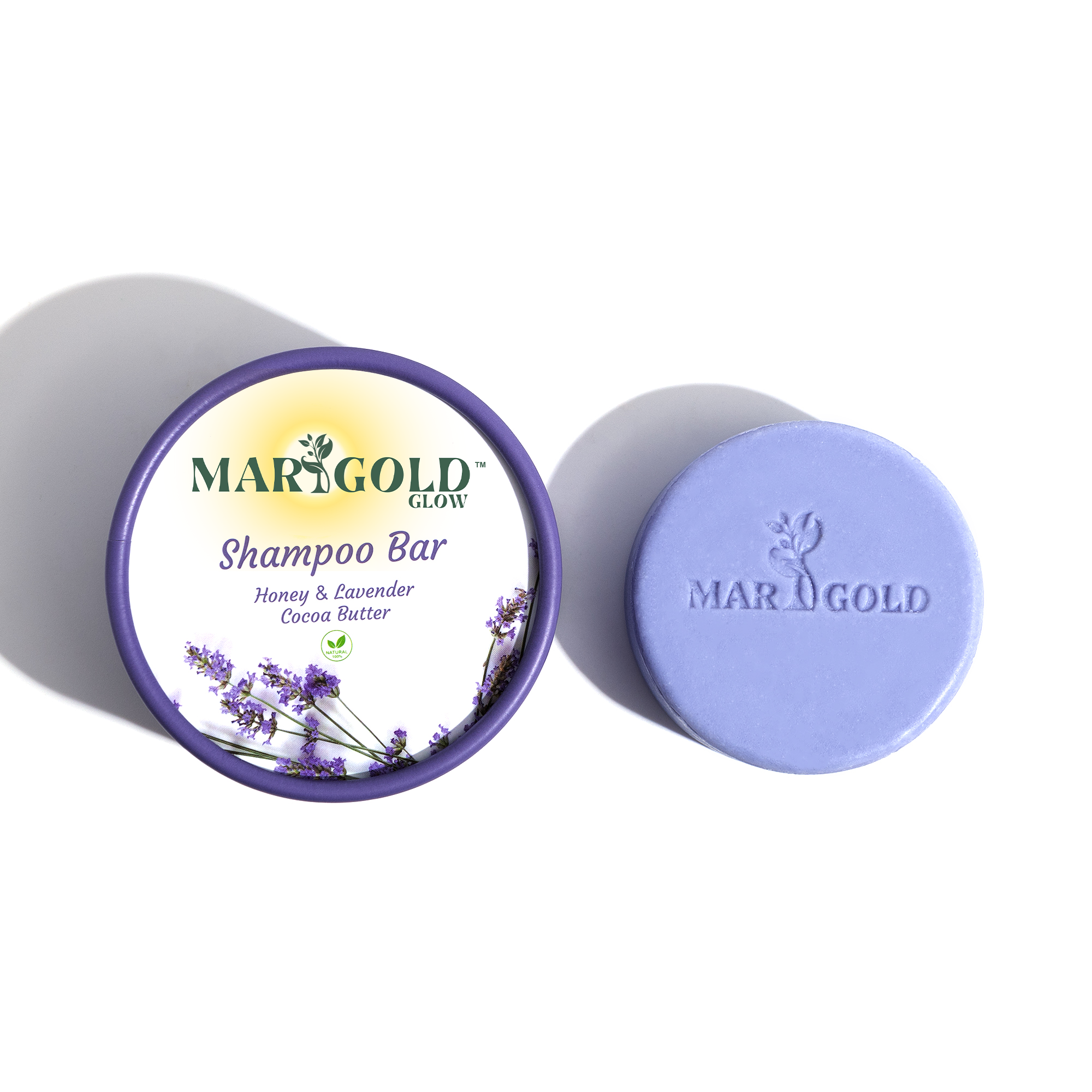 Honey & Lavender Shampoo Bar – With Cocoa Butter (90 g / 3 oz)