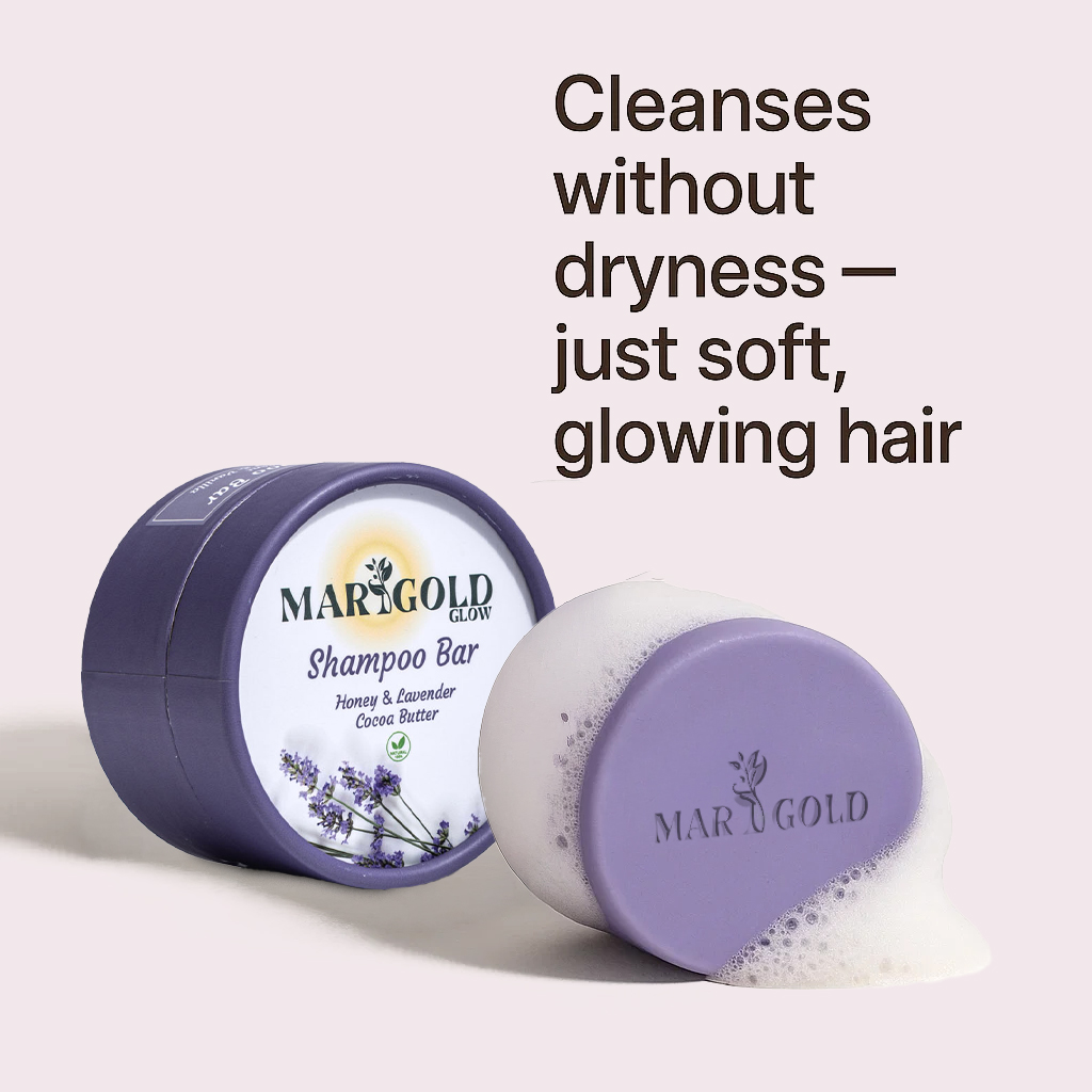 Honey & Lavender Shampoo Bar – With Cocoa Butter (90 g / 3 oz)