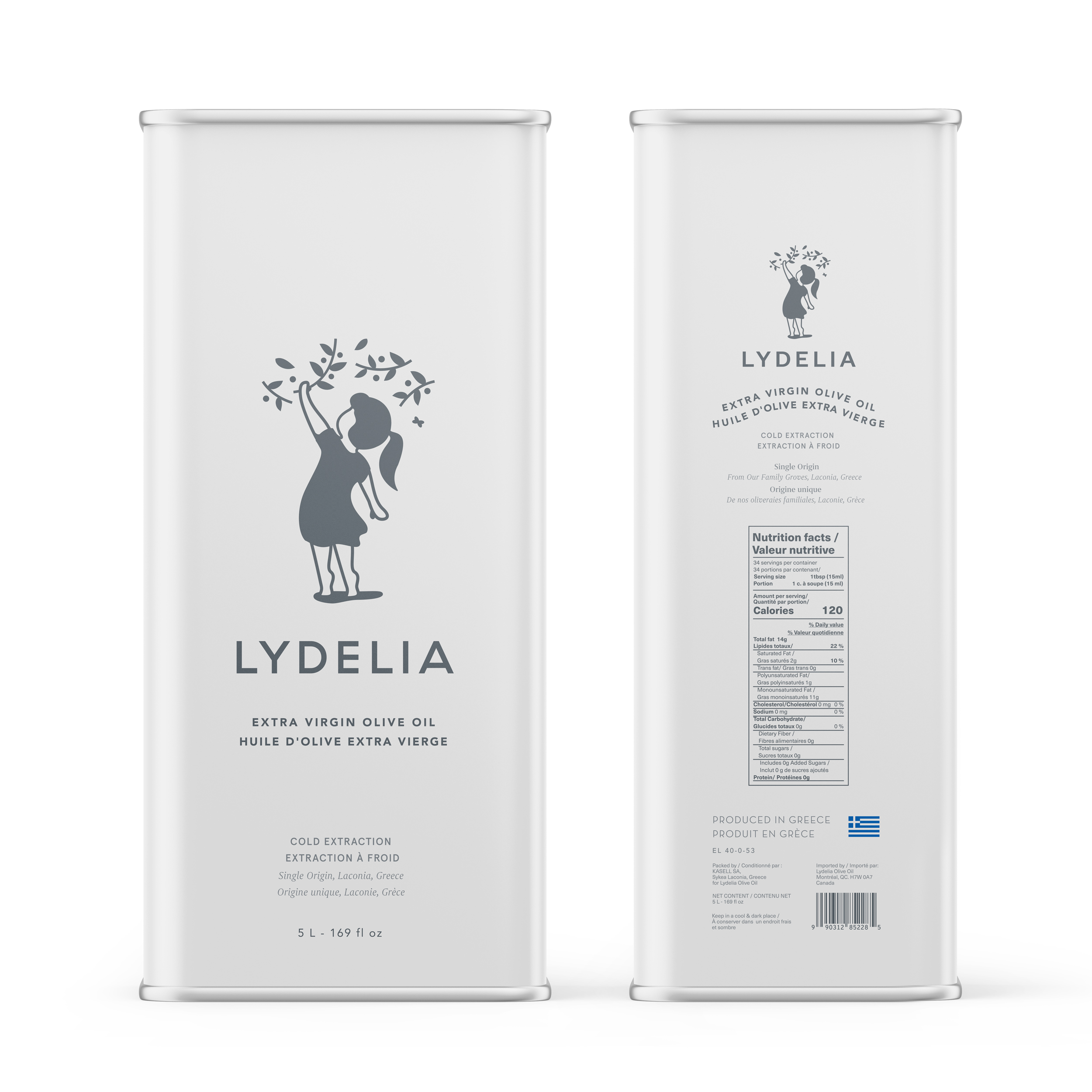 Lydelia Extra Virgin Olive Oil 5 L
