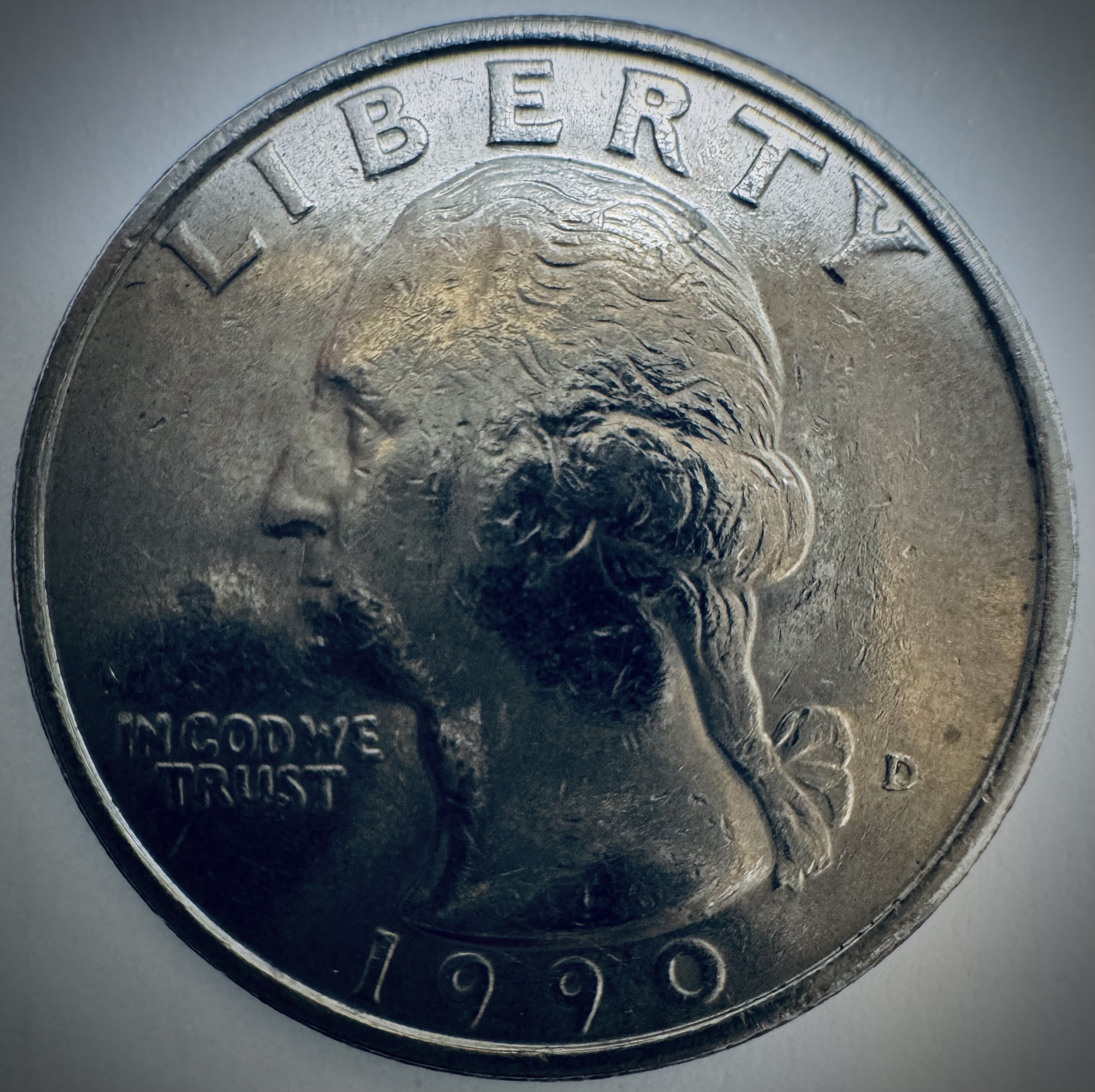 1990 D Washington Quarter
