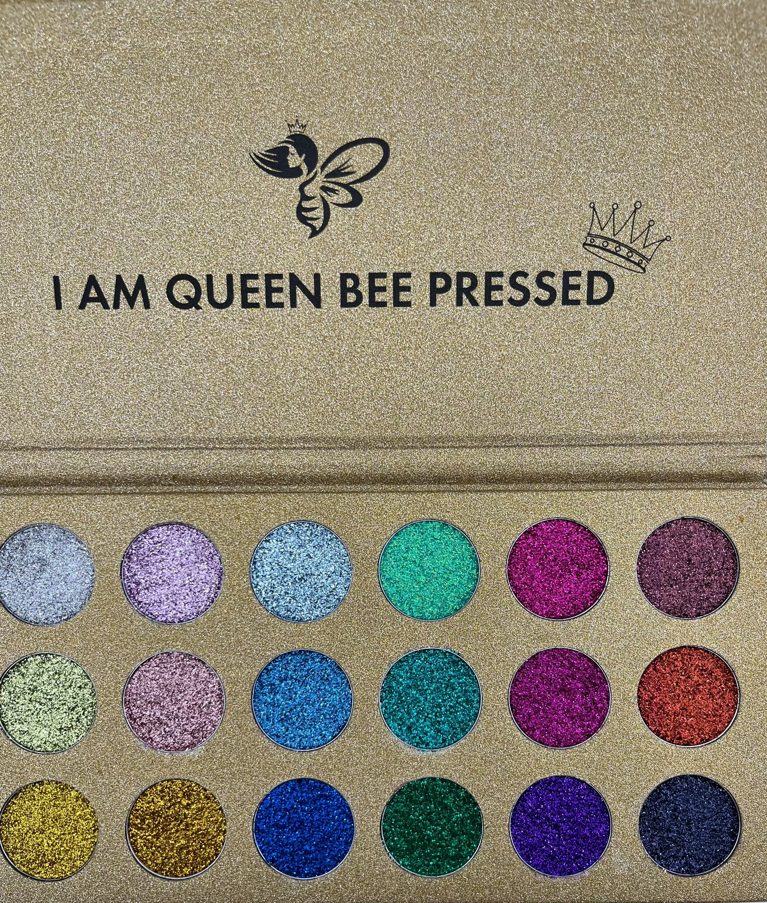Queen Bee Pressed Glitter Eyeshadow Palette