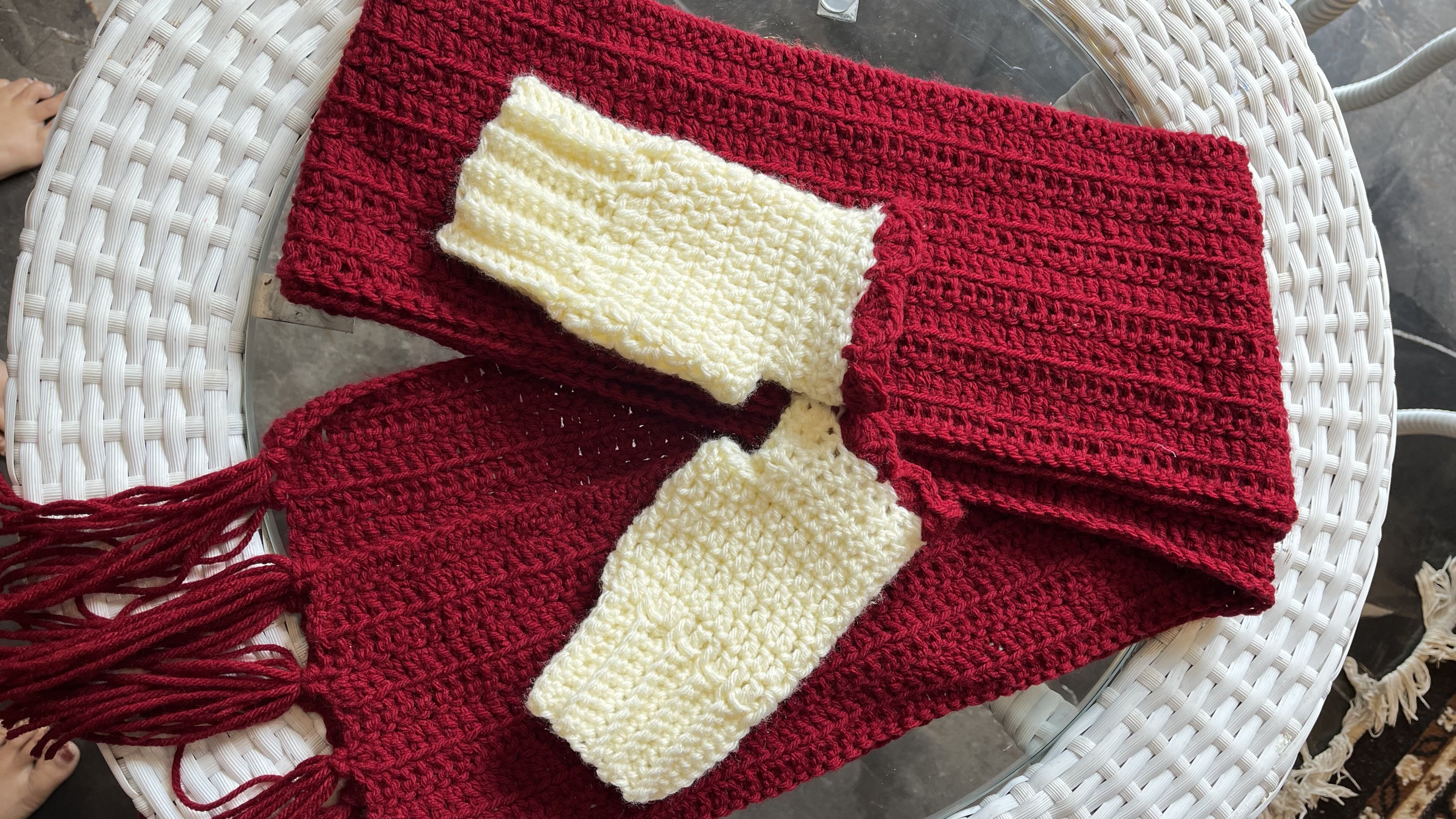 Handmade Scarf & Gloves Set