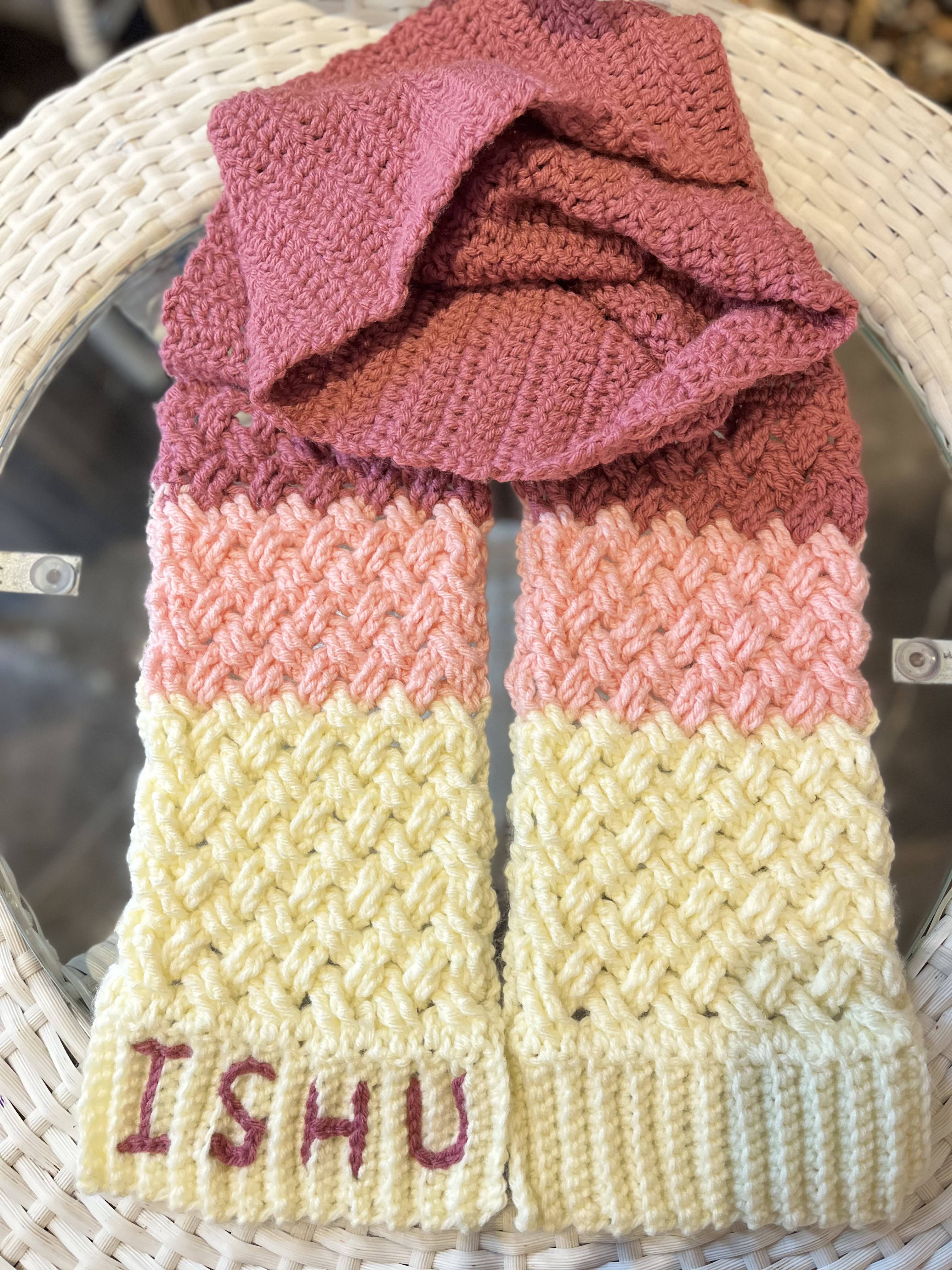 Multicolor Handmade Crochet Scarf – Stylish & Warm