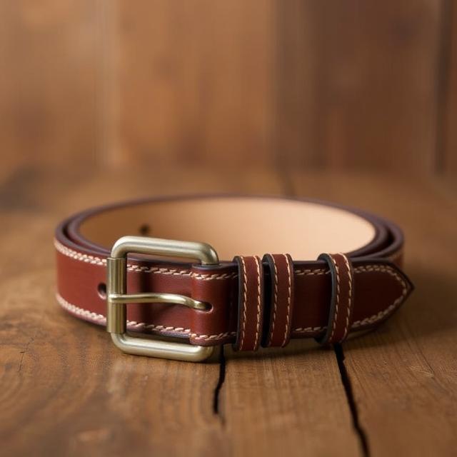 Heritage Vintage Pasek z Kontrastowym Szyciem