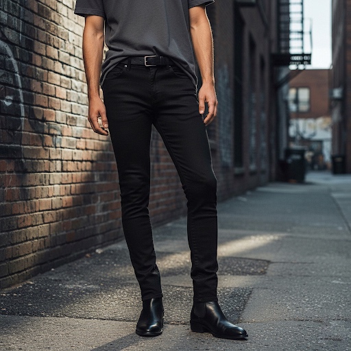 Czarne Elastyczne Jeansy Skinny