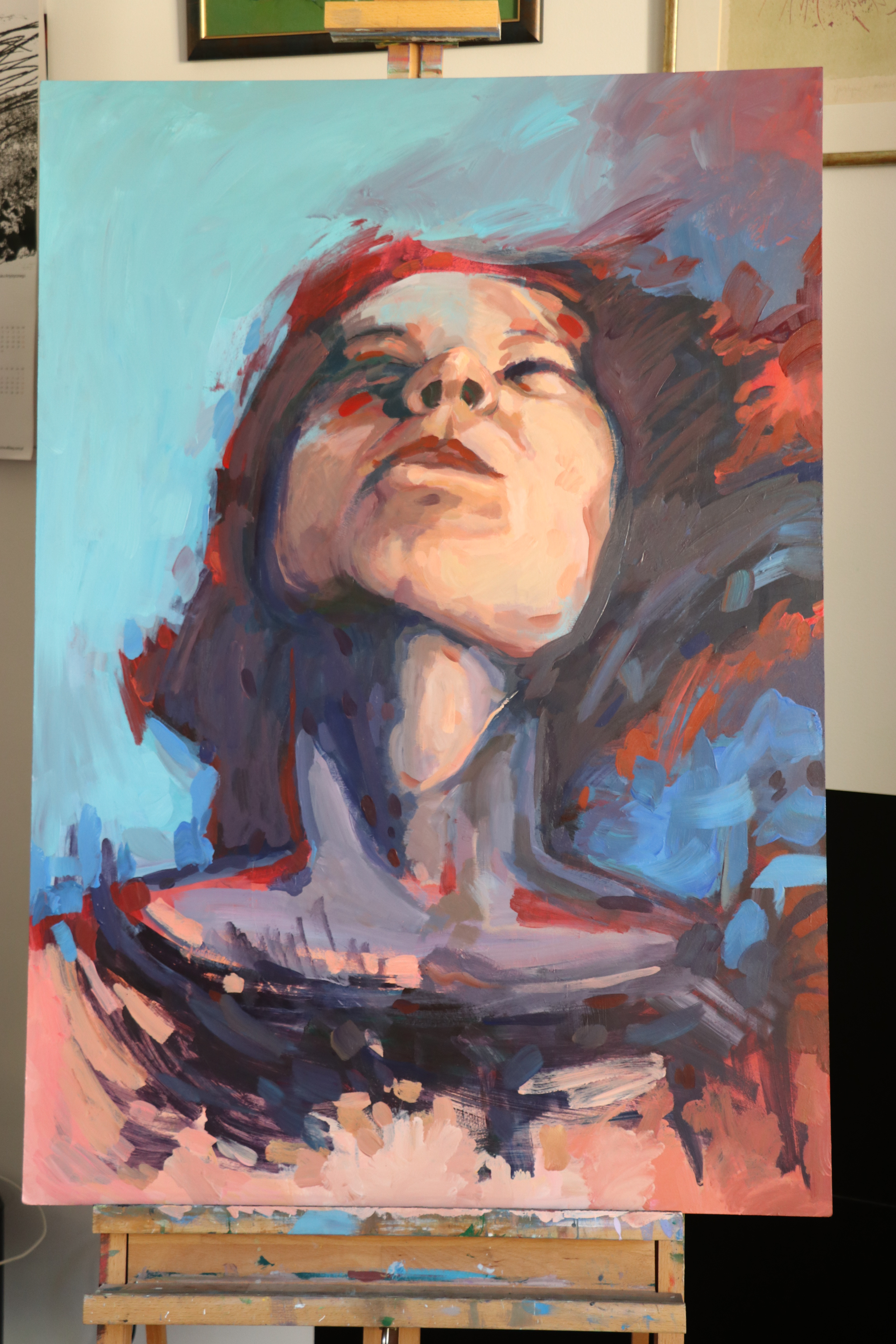 Abstrakcyjny portret kobiety "Tonąc"