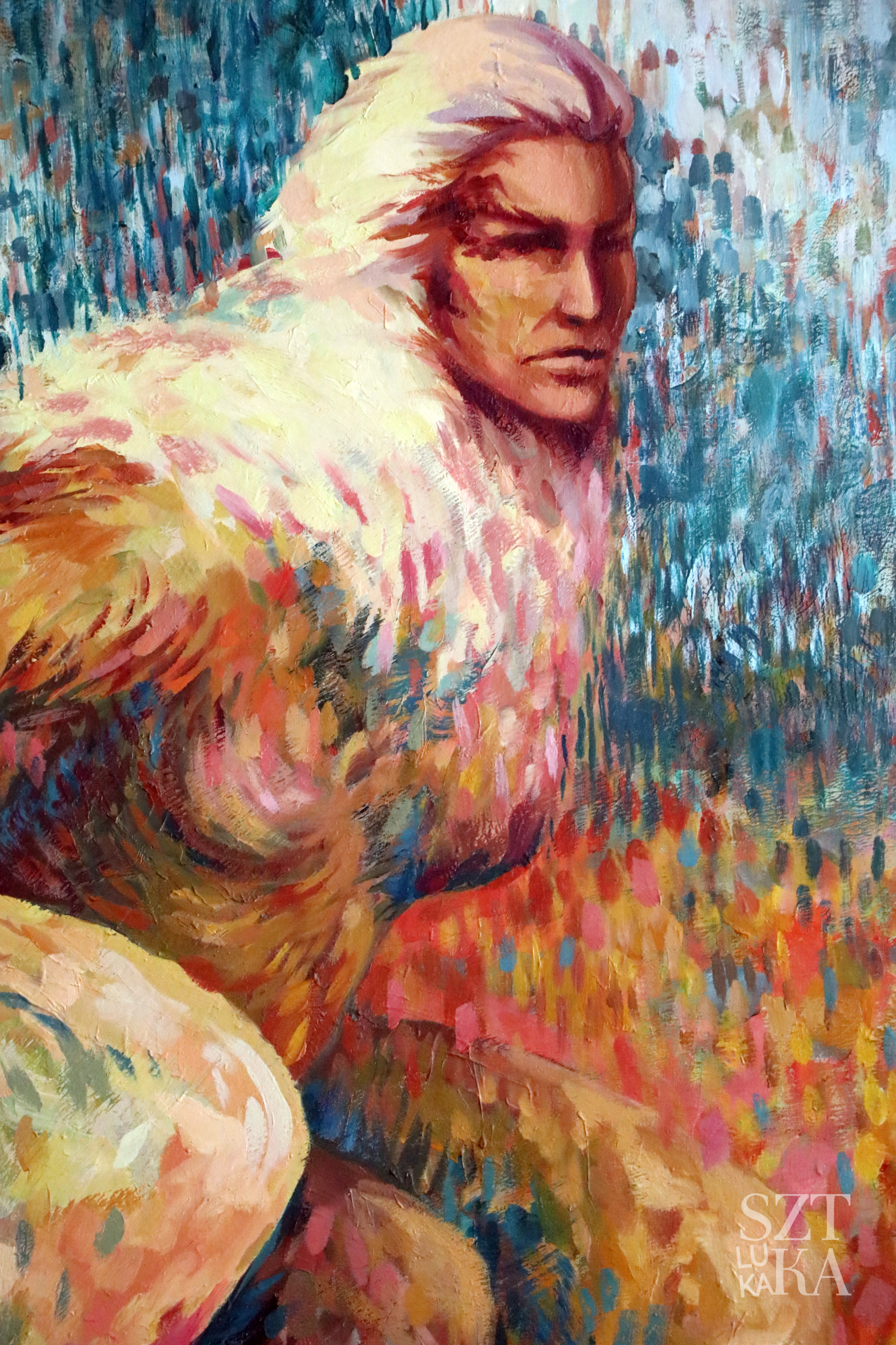 Obraz olejny "Harpia przyczajona"