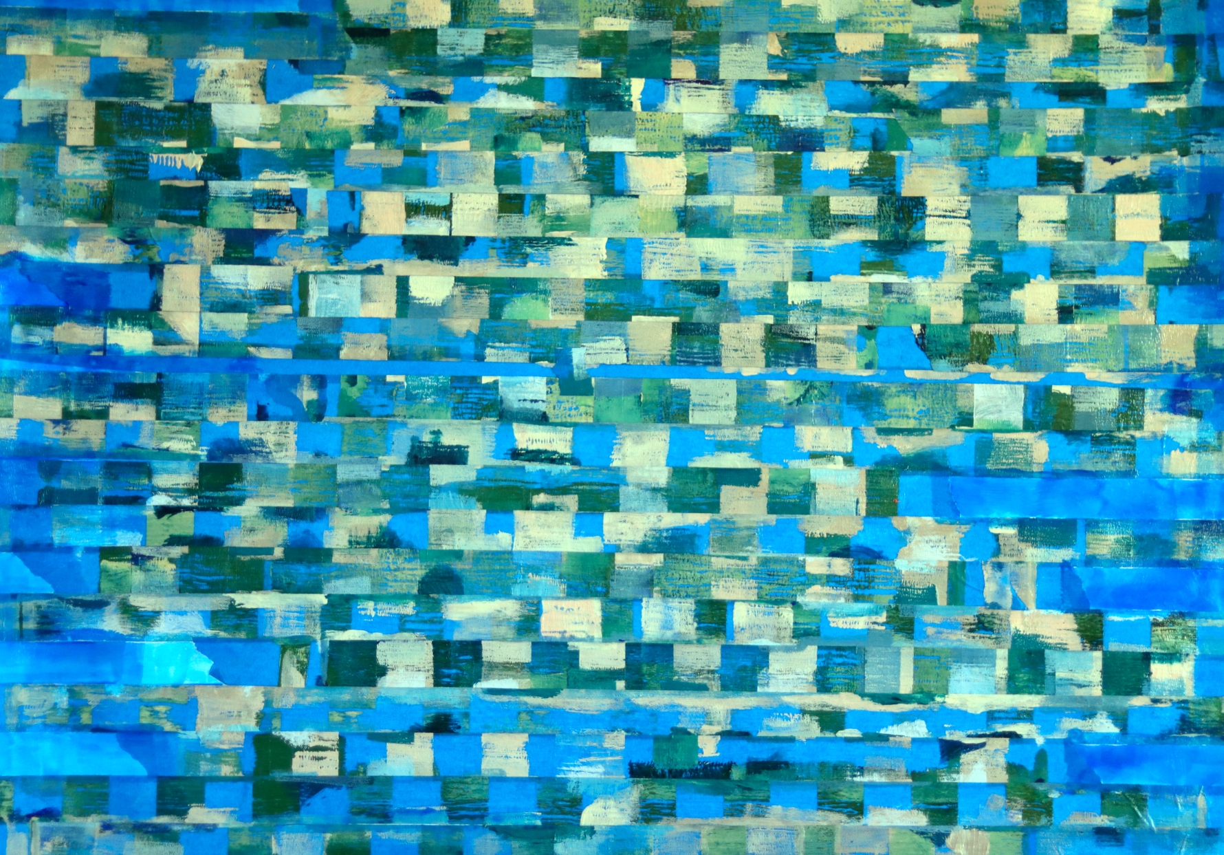 Obraz abstrakcyjny w odcieniach niebieskiego "Feeling Blue"