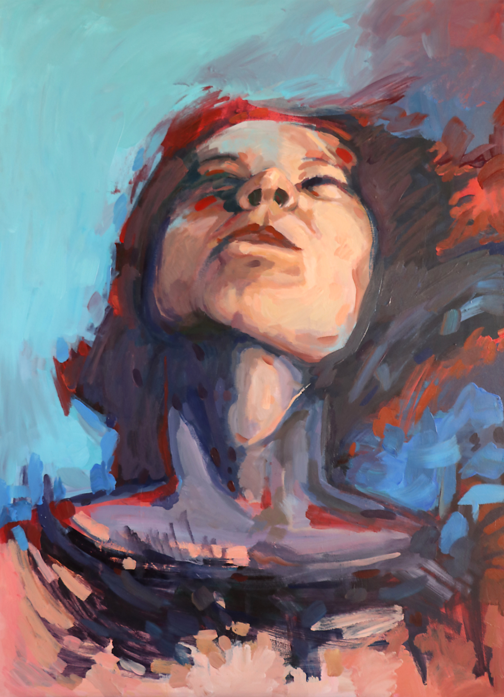 Abstrakcyjny portret kobiety "Tonąc"