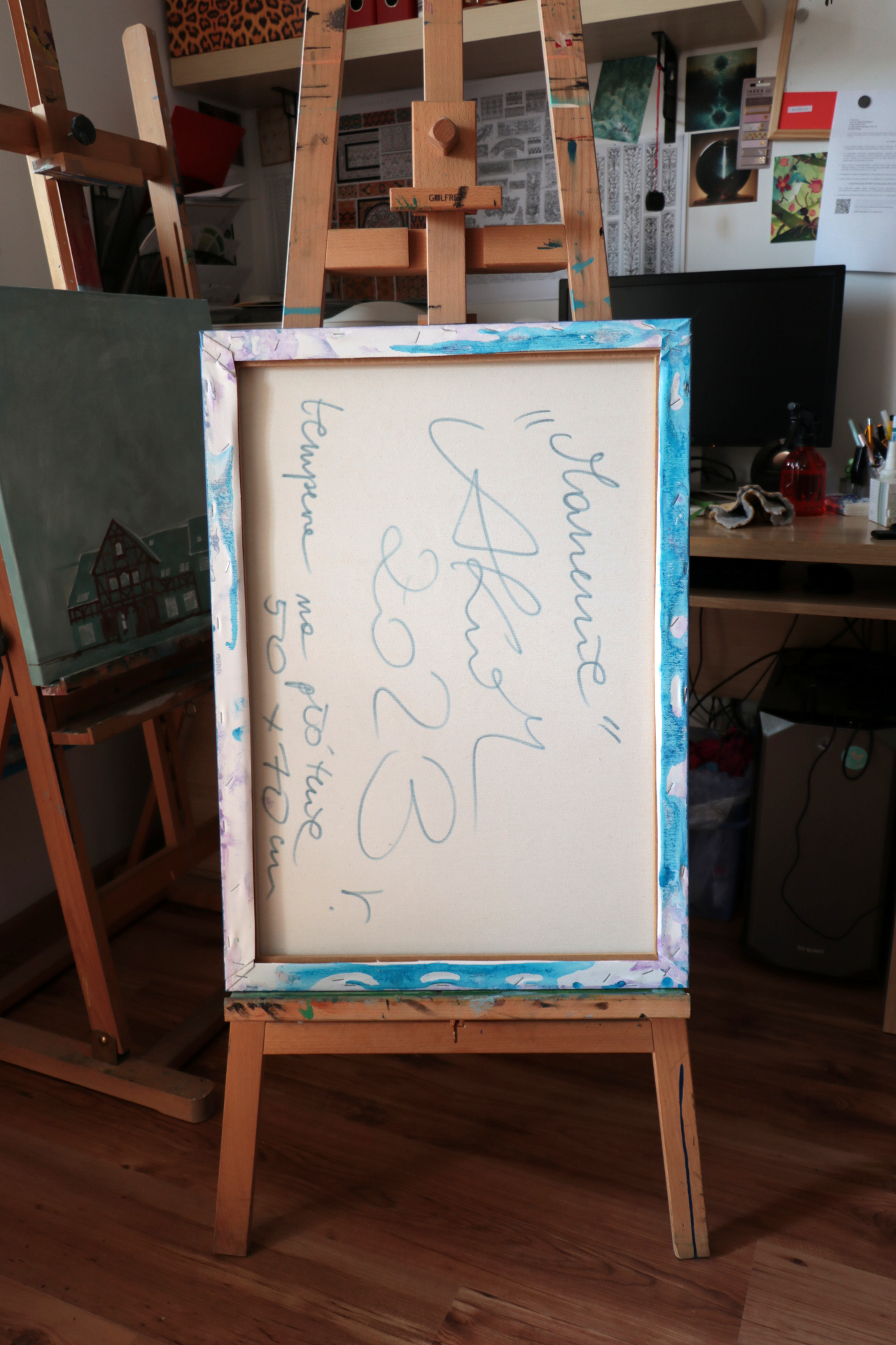 Abstrakcyjny obraz temperowy "Marzenie"