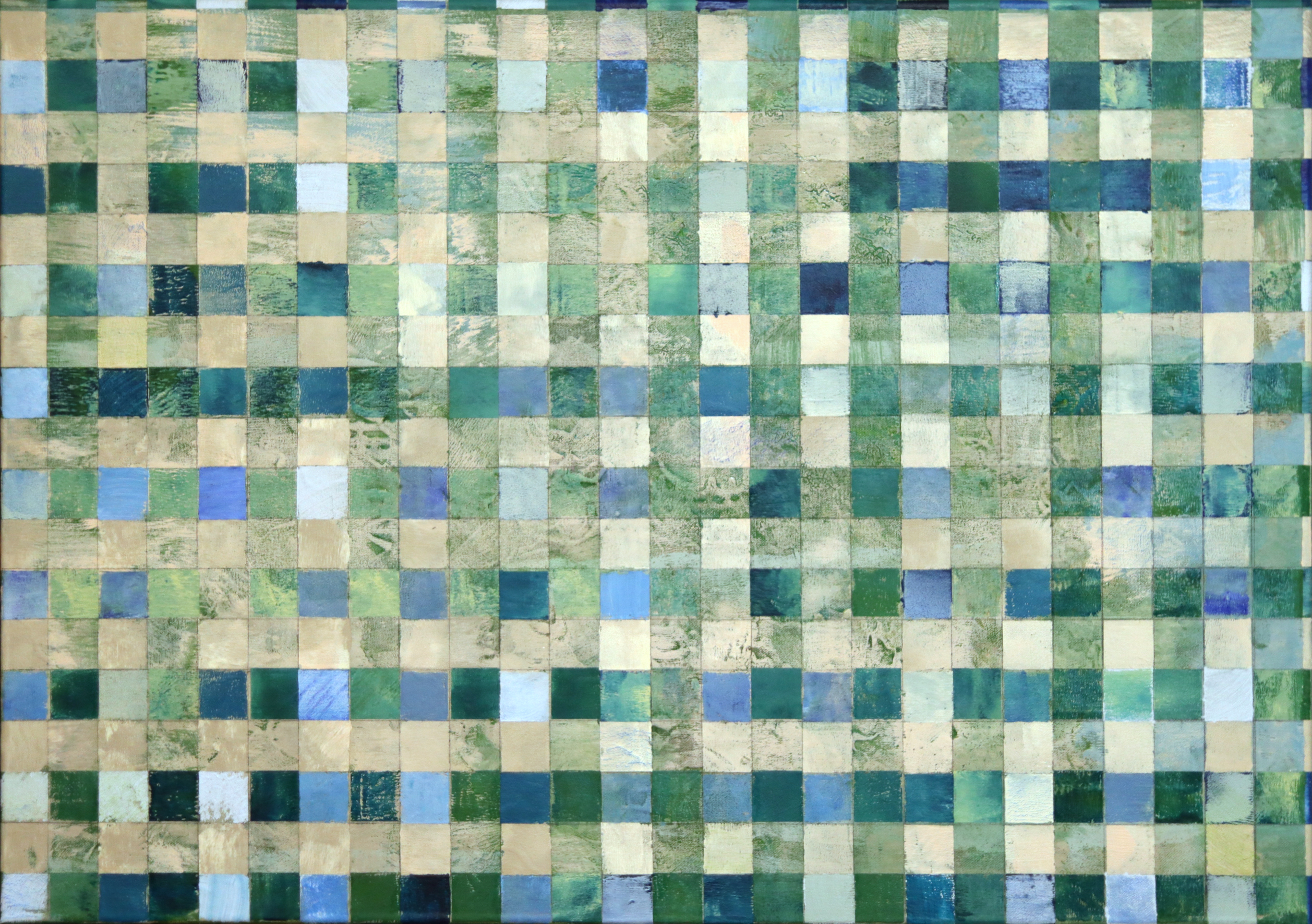 Obraz abstrakcyjny na płótnie "Gramy w zielone"