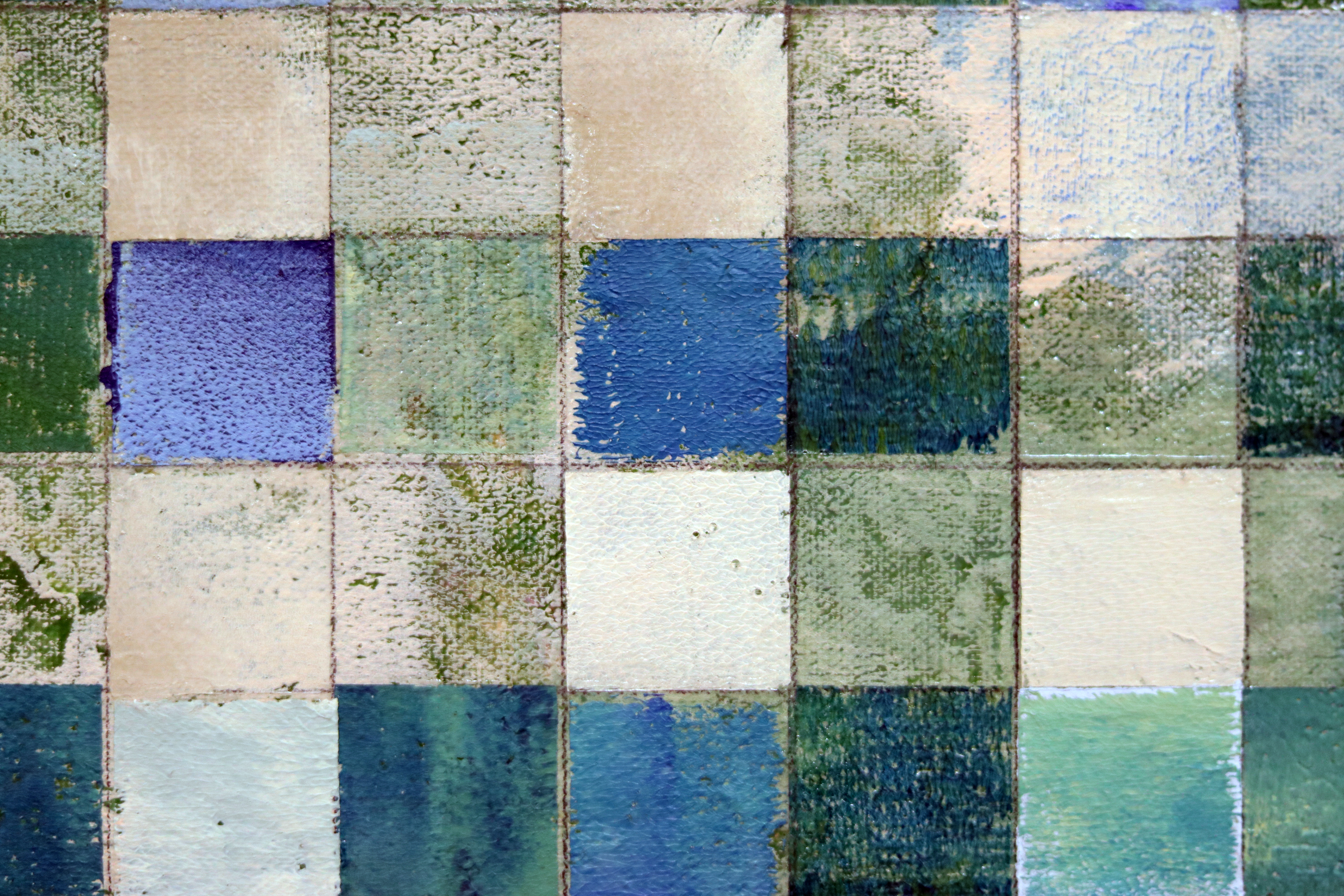 Obraz abstrakcyjny na płótnie "Gramy w zielone"