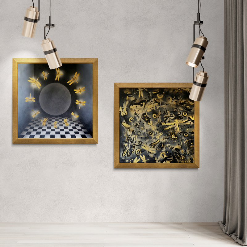 Współczesny surrealistyczny obraz "Przekleństwo niewinności: Porządek"