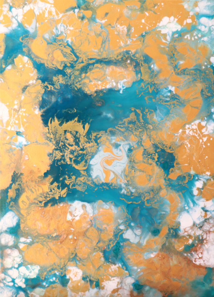 Abstrakcyjny obraz temperowy "Harmonia"