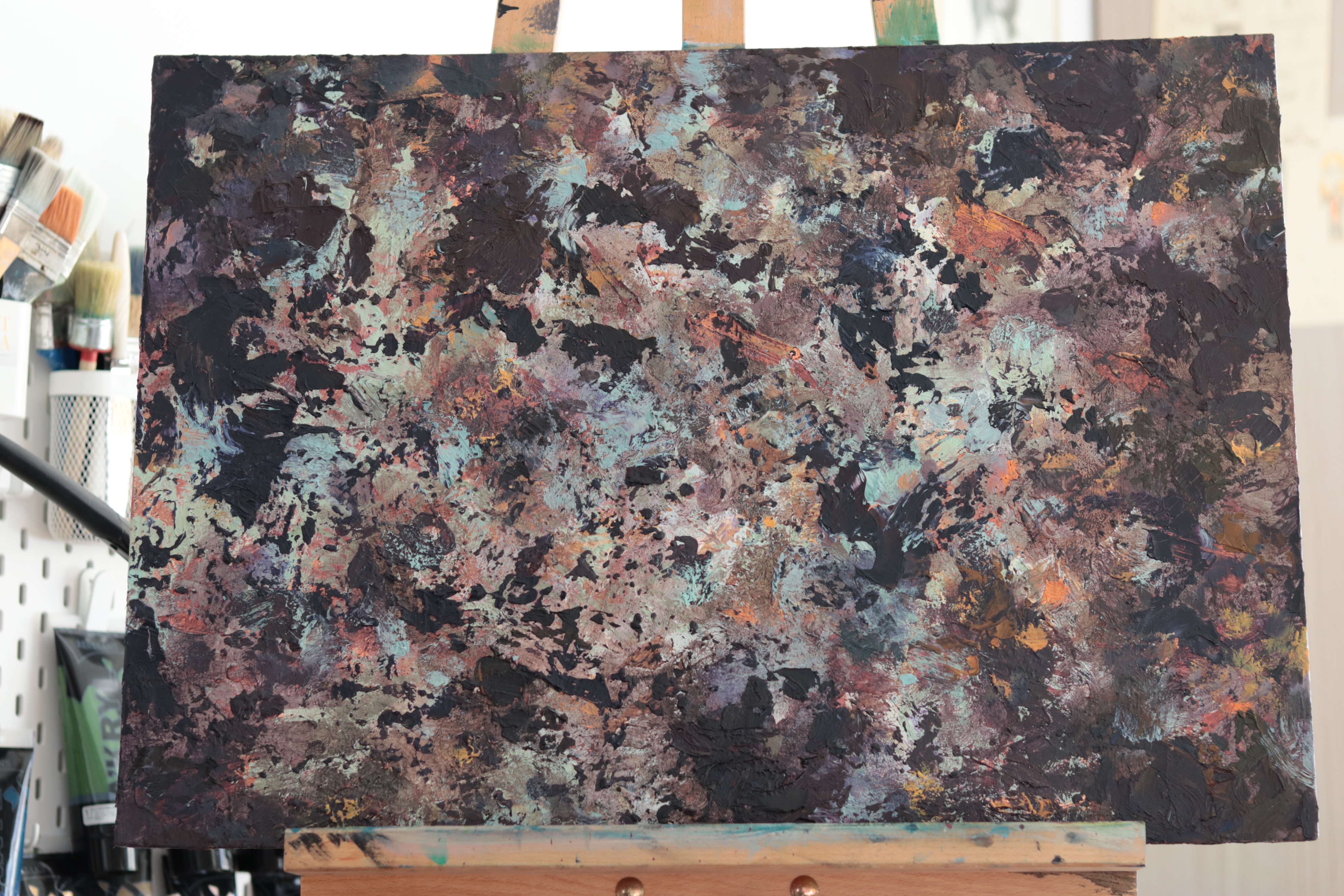 Abstrakcyjny obraz olejny