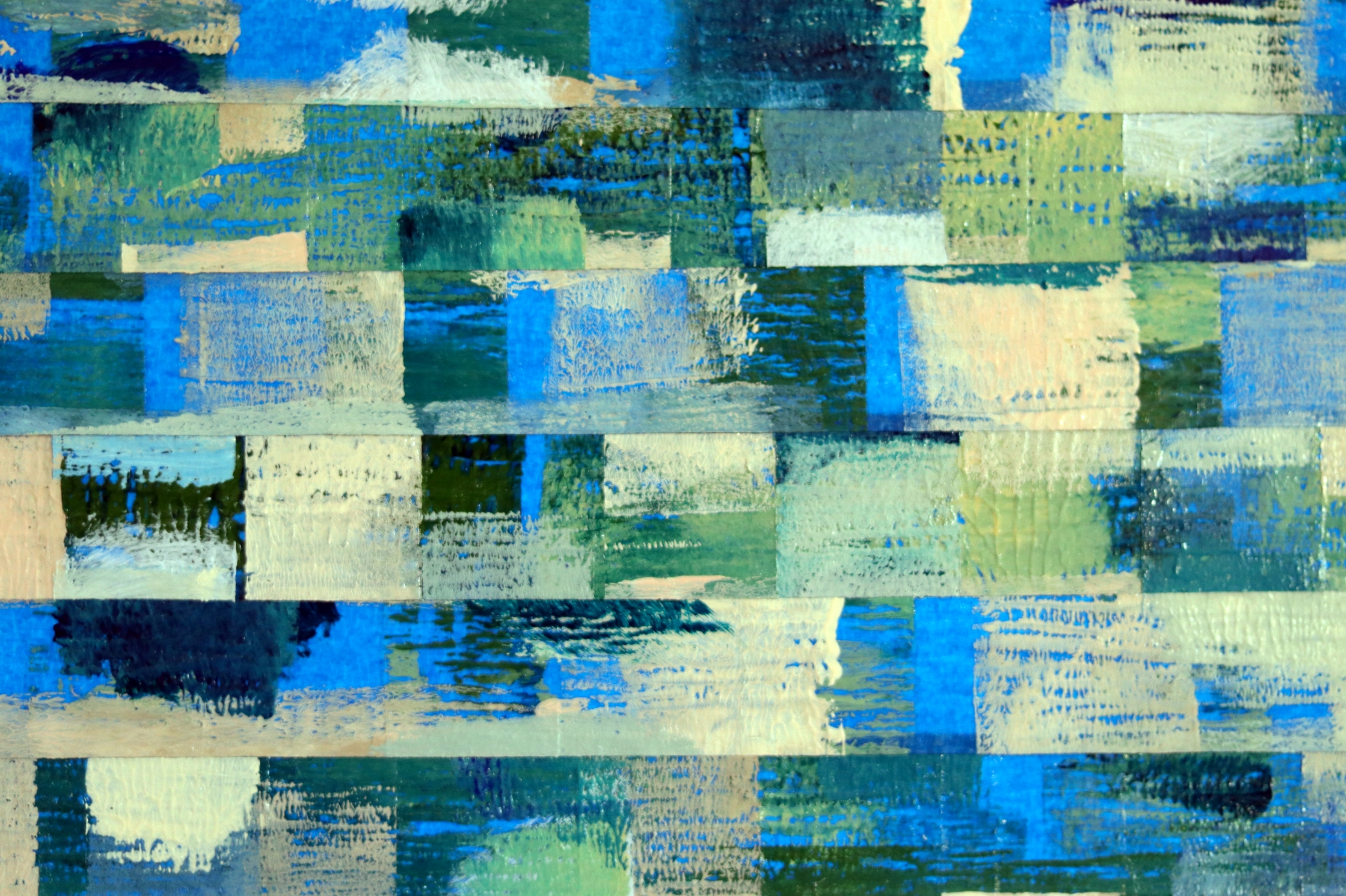 Obraz abstrakcyjny w odcieniach niebieskiego "Feeling Blue"