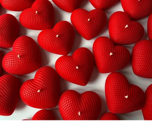 Heart Candles set of 2