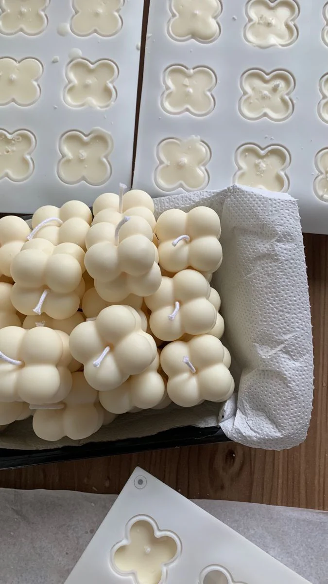 Bubble Cube Candle set of 3