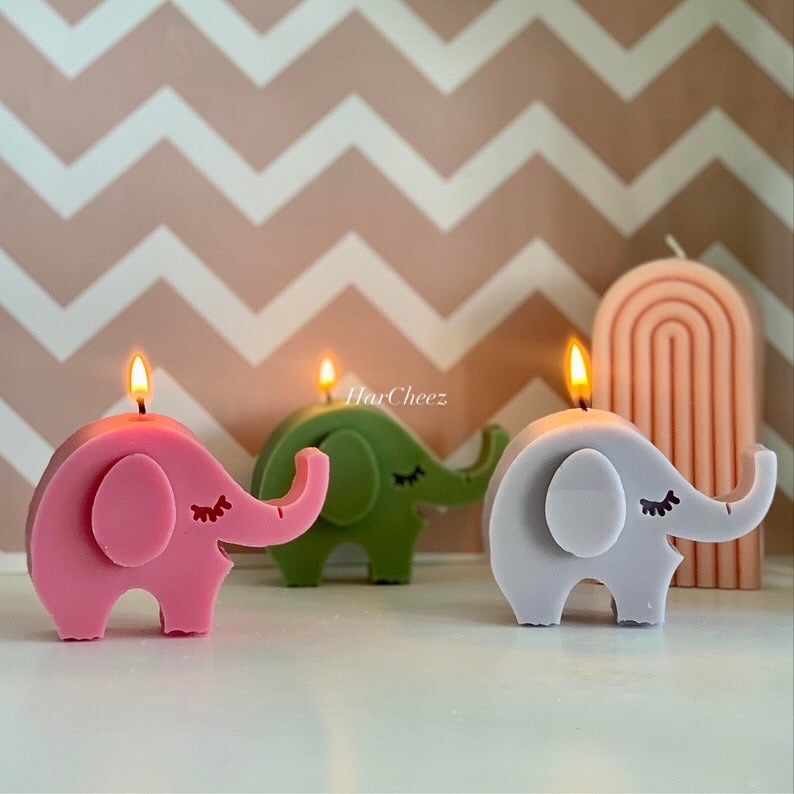 Elephant Shaped Decorative Candles