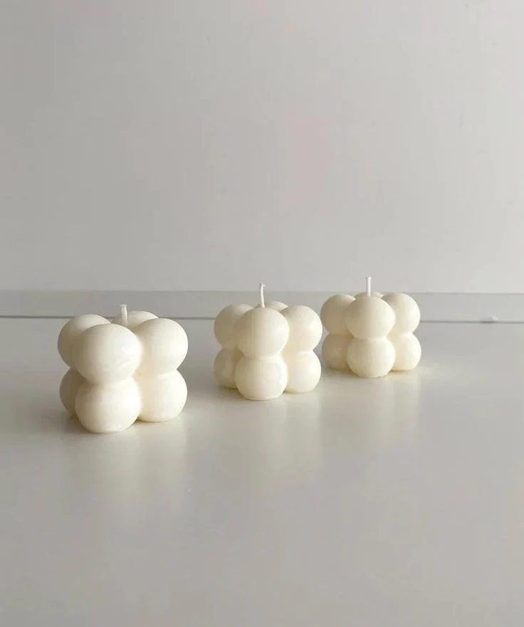 Bubble Cube Candle set of 3